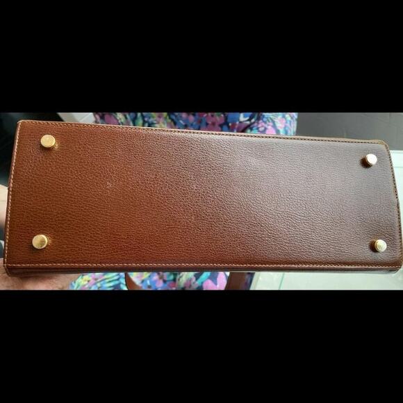 Salvatore Ferragamo tote bag leather Brown Gancini gold hardware shoulder - Picture 4 of 11